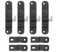 PRETYZOOM 4piezas Limitador de Marco de Ventana Cerradura de Ventana de Aleación de Aluminio, sin Perforaciones, Cierre a Presión, Antirrobo, Antipinzamiento, Negro, para Cocinas
