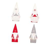 PRETYZOOM 4piezas Portabotellas de Muñeca sin Rostro Fundas para Botellas de Enano de Color Rojo para Decoraciones Navideñas para Fiestas y Festivales