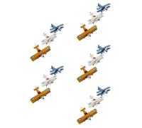 PRETYZOOM 5 Juegos Adorno De Modelo De Avión Aeronave Biplano Modelo De Avión Retro Chorro Decoración Vintage Maquetas Aviones Modelo De Avión Antiguo Adorno De Avión Planchar 3 Piezas * 5