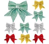 PRETYZOOM 5 Juegos De Navidad Cintas Navideñas Christmas Ribbon Decoraciones Navideñas De Interior Decoración Navideña Arco De Navidad Favores De La Fiesta De Navidad Paño 8 Uds * 5