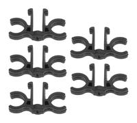 PRETYZOOM 5 Piezas Abrazadera para Bastón, Clip para Bastón de Senderismo, PVC Negro, para Organizar Varios Bastones de Trekking, Cierre Rápido, para Actividades al Aire Libre