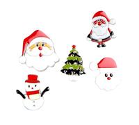 PRETYZOOM 5 Piezas Broche Navideño de Aleación Diseño Creativo y Superficie Lisa, Accesorio para Obsequio en Navidad y Destacar en Fiestas Varios estilos