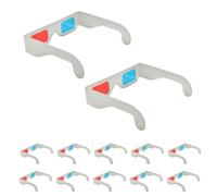PRETYZOOM 50 Gafas 3D Anaglifo de Cartón Rojo y Azul para Películas, Portátiles y Desechables, Ideales Videos y Juegos 3D