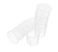PRETYZOOM 50 Pcs Vaso Medidor de Plástico Transparente, Taza Medidora Graduada Mini de 30ml, Escala Precisa, Portátil, para Cocina y Dosificación de Medicamentos Reutilizable