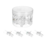 PRETYZOOM 50 Piezas Clips de Chincheta de Colores Transparentes Reemplazables
