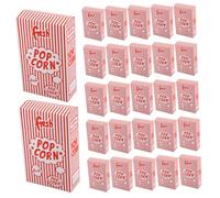 PRETYZOOM 50piezas Cajas De Papel Antigrasa Para Palomitas Contenedor De Palomitas Para Dulces y Aperitivos De Fiesta Unidades Caja Para Galletas y Golosinas