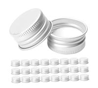 PRETYZOOM 50piezas Tapones De para Botellas De Vidrio Tapas De Aluminio Plateadas Tapas Roscadas De Repuesto para Botellas De Bebidas y Refrescos