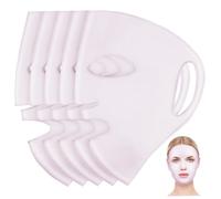 PRETYZOOM 5piezas Máscara de Silicona Reutilizable Fundas de Silicona para Mascarilla Facial Hidratante y Antievaporación Color Rosado para Cuidado Piel