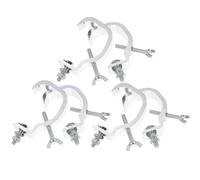 PRETYZOOM 6 Abrazaderas de Luz de Aleación de Aluminio para Escenario, Ganchos de Luz de Armazón Metálico Ajustables, 20 Mm de Ancho, Pack de 6 Unidades para Colgar Lámparas de Cabeza