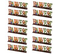 PRETYZOOM 6 Juegos Péndulo De Madera De Acción De Gracias Neón Ornamento Favores Guirnalda Decoración Fiesta Decoración De Fiesta Tablero De Madera Adornado Decoración del Hogar 2 Piezas * 6