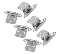 PRETYZOOM 6 Piezas Bisagras de Resorte para Muebles, Bisagras para Puertas de Muebles, Acero, 1/2 Pulgada de Solape, Cierre Automático, Color Plata, para Armarios y Cajones