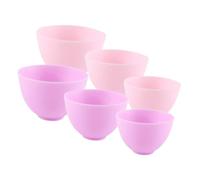 PRETYZOOM 6 piezas Cuencos de Silicona Anti-caída para Mascarillas Faciales y Condimentos Reutilizables con Diseño Suave y Duradero Pequeño Mediano y Grande Colores Púrpura y Rosa Perfectos