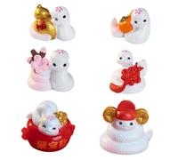 PRETYZOOM 6 Piezas Miniaturas de Serpientes Resina para Decoración de Jardines de Hadas y Paisajes de Musgo Figuras Zodiacales para Manualidades DIY Accesorios Versátiles para Escritorios y