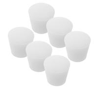 PRETYZOOM 6 Piezas Tapones de Silicona Cónicos para Drenaje Blanco, Protegen Superficies Internas y Evitan Pérdidas de Agua en Macetas y Tubos de Ensayo para Jardinería