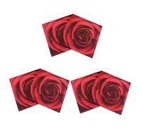 PRETYZOOM 60 Hojas toalla de papel servilletas rojas servilletas de papel para bebidas - Decoración de fiesta - Decoración de mesa servilleta de fiesta servilleta para fiesta rojo