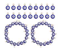 PRETYZOOM 60 Unidades Colgantes para Mujer de Aleación y Vidrio, Colgante de Ojo Malvado Resistente Decoloración y Ligero para Crear Joyería Única y Regalos Obsequios