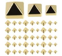 PRETYZOOM 600 Piezas de Tachuelas Piramidales Metálicas Doradas Punk, Remaches Cuadrados de 1,2 Mm, 1,5 Mm y 2 Mm para Ropa, Sombreros y Manualidades, Accesorios Decorativos Resistentes