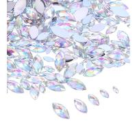 PRETYZOOM 600piezas Cristales Acrílicos Planos Ab Forma Ojo Caballo para Arte de Uñas Decoración DIY Ropa Fundas de Móvil y Manualidades Piedras Preciosas Mult