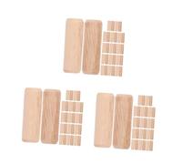 PRETYZOOM 900 Piezas Tacos de Madera Ranurados para Manualidades y Ensamblaje de Muebles Tacos Pequeños de Madera Natural para Proyectos DIY y Carpintería Textura Natural sin Acabado Alta