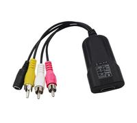 PRETYZOOM Adaptador Convertidor bajo Consumo de Energía de Señal Digital a AV Compuesto Función Plug and Play y Carcasa de Plástico Negro Compatible TV 1080p