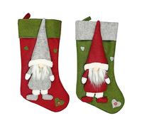 PRETYZOOM Adornos Navideños Calcetines Sin Rostro Decoración Colgante 2pcs De Navidad