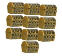 PRETYZOOM Almacenamiento De Miniaturas 4 Juegos Mini Cofre Del Pecera Favores Cofres Del De Casa De Muñecas Decoración De Acuario De Peces Decoración De Mesa Miniaturas De Mesa El Plastico 10 Uds * 4