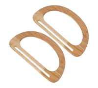 PRETYZOOM Asas de Bolso de Mano de Madera Duradera 17 Cm Anilla en D, 2 Piezas para Fabricación y Reparación de Bolsos Diy, Asas Decorativas para Bolsa Labores Crochet