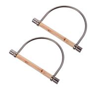 PRETYZOOM Asas de Bolso Metálicas Negras 2 Piezas para Diy, Asas Prácticas para Hacer Bolsos y Accesorios de Manualidades, Repuesto Resistente para Carteras y Bolsas de Transporte