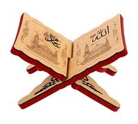 PRETYZOOM Atril plegable de madera con diseño de la Biblia sagrada, para libros de cocina, para oficina, escuela, Eid