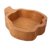 PRETYZOOM Bandeja de Madera Forma de Calabaza Bandeja Rústica para Frutas Aperitivos y Postres Ligera y Portátil para Celebraciones y Decoración Festiva