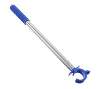 PRETYZOOM Barra para Abrir Ventanas de Acero Inoxidable 0,45 M con Gancho en C Azul, Varilla Multifuncional para Tragaluces, Persianas y Ventanas Altas en Cocina, Dormitorio y Oficina