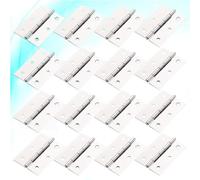 PRETYZOOM Bisagra de Puerta de Acero Inoxidable de 3 Pulgadas 32 Piezas Ligera y Resistente 6 Orificios de Montaje para Caja, Adecuado para Oficina y Tienda