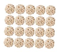 PRETYZOOM Bolas de Ratán para Aromaterapia 3 Cm Naturales, Bolas Decorativas de Mimbre Beige, Difusores de Fragancia para Jarrones, Decoración Hogar y Auto, Pack 20 Unidades