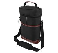 PRETYZOOM Bolsa Aislante para Vino con Aislamiento Térmico Bolsa Portátil para Picnic y Camping Soporte Reforzado con Aluminio Grueso Color Negro para Transporte y Regalo Viajes y Playa