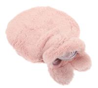 PRETYZOOM Bolsa de Agua Caliente Portátil de 300ml Cubierta de Felpa Rosa, Diseño Adorable y Función para Mantener el Calor en Invierno
