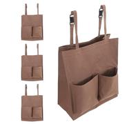PRETYZOOM Bolsa de Almacenamiento para Carrito de Limpieza, 4 Unidades, Color Café con Plástico de Cierre, 45x30x19 Cm, Accesorios Reutilizables para Suministros y Organización Industrial