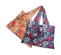 PRETYZOOM Bolsa de Plegable Grande 210D Bolsa de Tela Oxford Reutilizable Resistente 2 Piezas para Supermercado y Almacenamiento