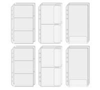 PRETYZOOM Bolsillos para Tarjetas y Recibos, Paquete de 12 Piezas 12 de Pvc Prácticos y Transparentes Diseño Estilizado para Carpeta A6 para Uso Organizativo y Profesional