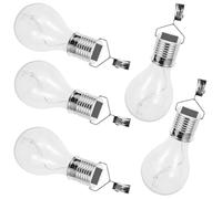 PRETYZOOM Bombillas Solares Colgantes LED en Paquete de 5 Unidades, Luces Decorativas para Exteriores y Fiestas, Diseño Transparente Carga Solar