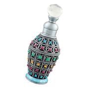 PRETYZOOM Botella de Perfume Vintage de Vidrio Retro 12ml, Frasco para Aceite Esencial y Perfume Vacío, Recargable para Viaje, Color Cobre Antiguo, Frasco Decorativo para Uso en Hogar