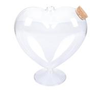 PRETYZOOM Botella de vidrio en forma de corazón con forma de origami, frasco de hechizos con tapa de corcho, botella de deseos de 7 pulgadas, globo de nieve para el día de San Valentín, manualidades,