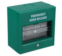 PRETYZOOM Botón de Liberación de Emergencia Interruptor de Seguridad Plástico Resistente Verde de Salida de Incendios y Función Reiniciable para Emergencias de Incendio