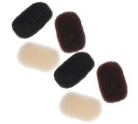 PRETYZOOM Cabello 6 Piezas para Aumentar Volumen, Cojín Acolchado Transpirable, Clips para Levantar y Proporcionar Sujeción al Cabello, Colores Negro, Marrón y Beige, Accesorios para Peinar