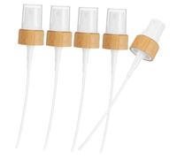 PRETYZOOM Cabezales Rociadores de Bambú para Botellas Spray, 5 Unidades, Tamaño 18/410, Boquillas de Niebla Fina, Recambio para Envases de Aceites Esenciales y Perfumes, Sellado Hermético