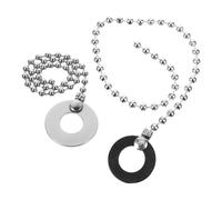 PRETYZOOM Cadena para Platillos de Batería 2 Piezas Accesorios de Metal para Efectos Sizzle Extensión para Platillos Ride Color Plata y Negro Repuesto Duradero para Jazz Rock y Fusión