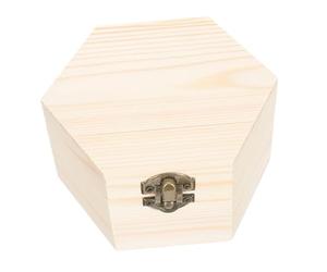PRETYZOOM Caja de Madera Hexagonal Sin Acabado para Joyas y Manualidades Organizador Pequeño para Anillos y Estuche Decorativo para Almacenamiento y Regalo para DIY y Regalos Especiales