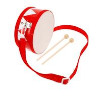 PRETYZOOM Caja de Percusión Pequeña para Niños con Doble Cara, Instrumento Musical de Madera Roja, Portátil con Baquetas, Adecuado para Educación Infantil y Coordinación Mano-ojo, Set