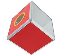 PRETYZOOM Caja de Sorteo Roja Transparente Mediana 25 Cm, Urna de Votación y Concurso de Aleación de Aluminio Resistente para Eventos, Donaciones y Rifas, Organizador de Papeletas