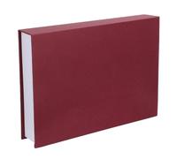 PRETYZOOM Caja Decorativa Forma de Libro Falso Plegable Vino Tinto 25x18x4 Cm, Caja Fuerte Magnética para Almacenamiento Oculto de Joyas y Dinero, Accesorio para Decoración de Hogar