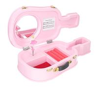 PRETYZOOM Caja En Forma De Violín Adorno De Violín Decoración De La Sala De Música Mini Violín Que Toca Decoraciones Musicales para Fiestas Guirnalda Musical El Plastico Rosa